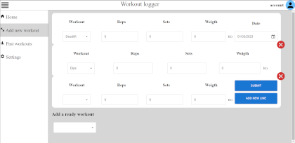 Workout logger